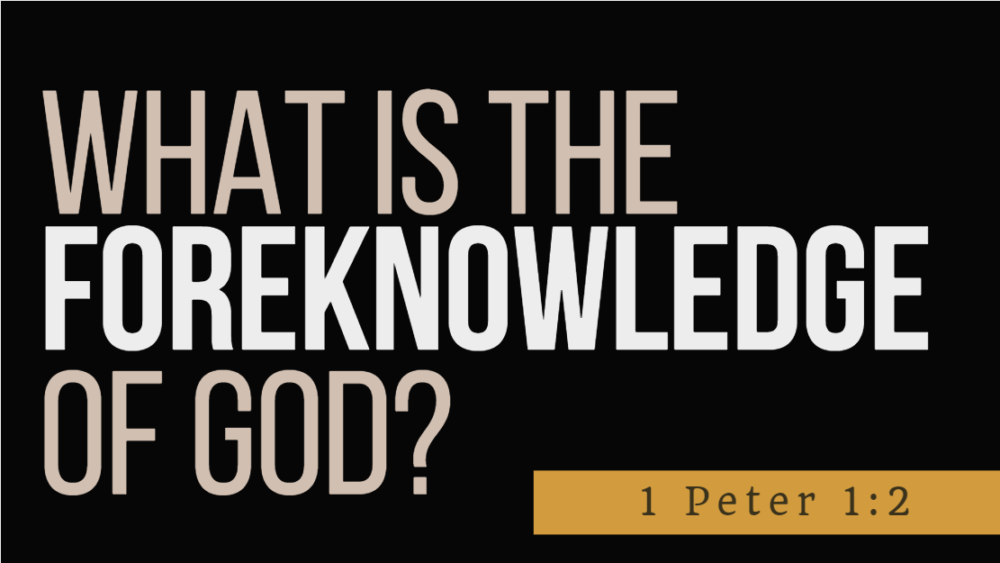 SERMON: What is the Foreknowledge of God? 1 Peter 1:2