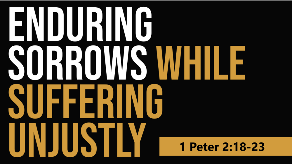 SERMON: Enduring sorrows while suffering unjustly - 1 Peter 2:18-23