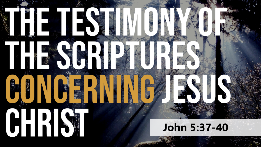 SERMON: The testimony of the Scriptures concerning Jesus Christ - John 5:37-40 Image
