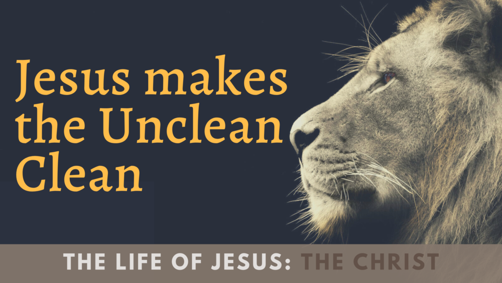 BIBLE STUDY: The Life of Jesus The Christ - Jesus Makes the Unclean Clean Image