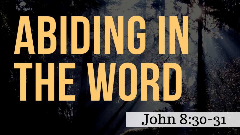 SERMON: Abiding in the Word - John 8:30-31