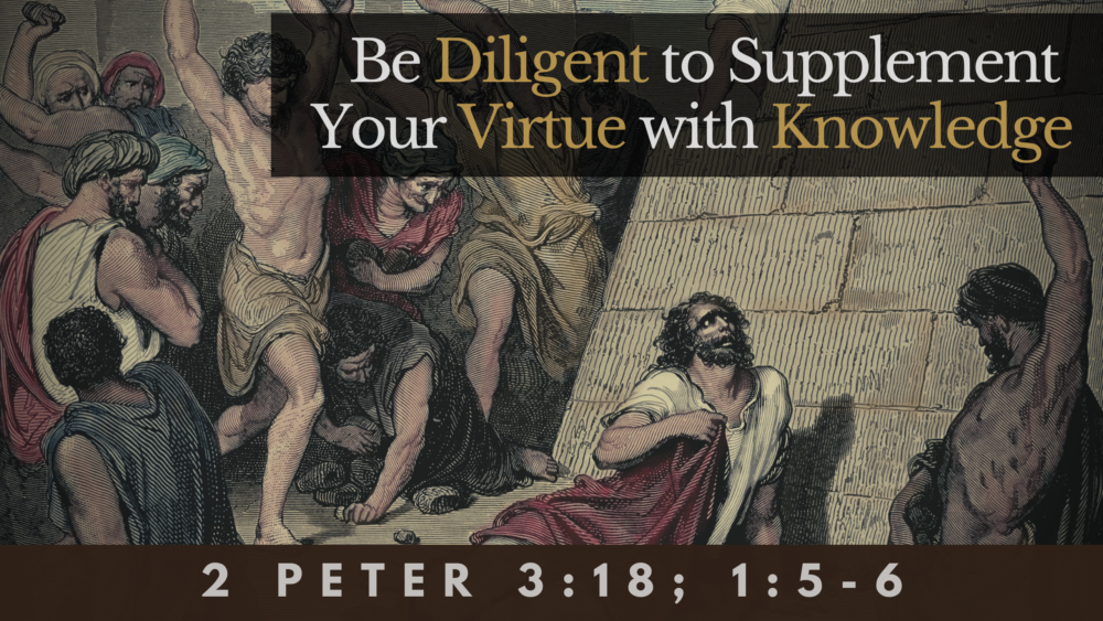 SERMON: Be Diligent to Supplement Your Virtue with Knowledge - 2 Peter 3:18; 1:5-6