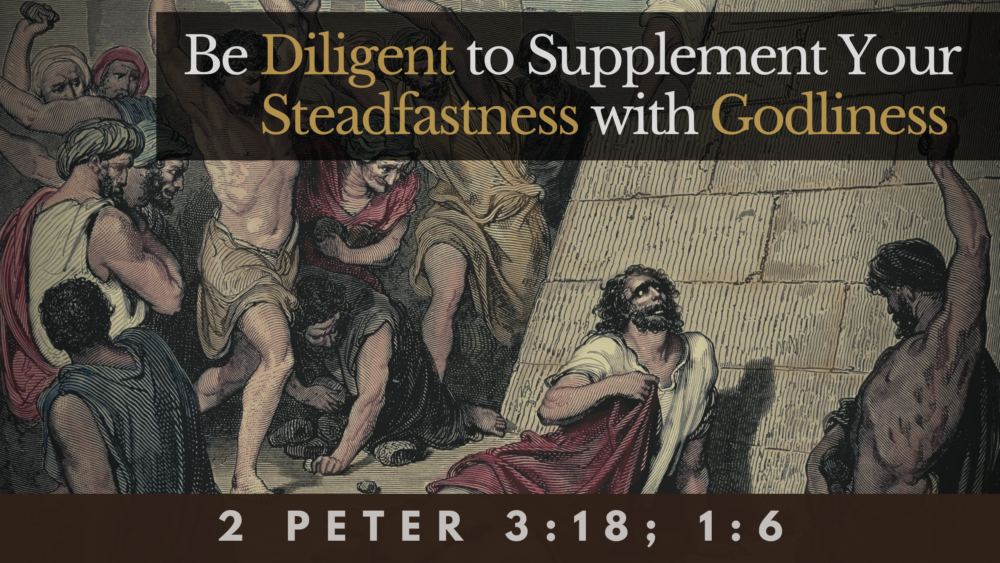 SERMON: Be Diligent to Supplement Your Steadfastness with Godliness - 2 Peter 3:18, 1:6 Image