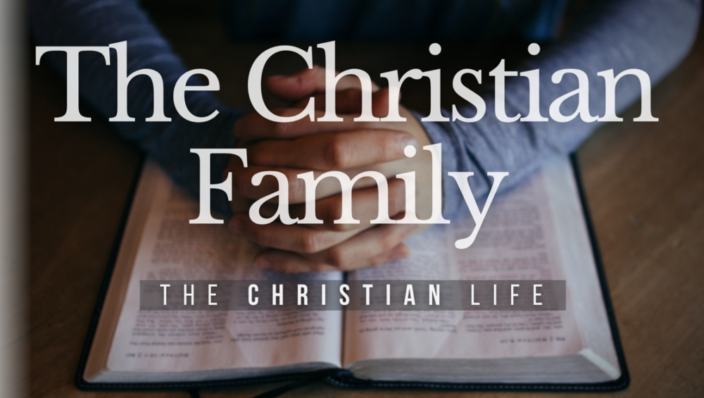 BIBLE STUDY: The Christian life - The Christian Family Image