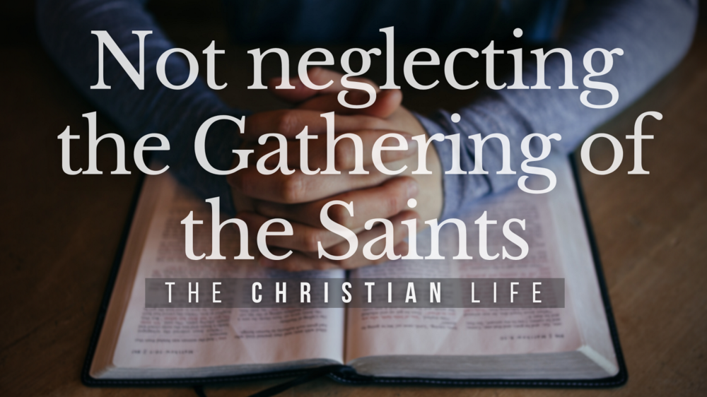 BIBLE STUDY: The Christian life - Not neglecting the gathering of the saints Image
