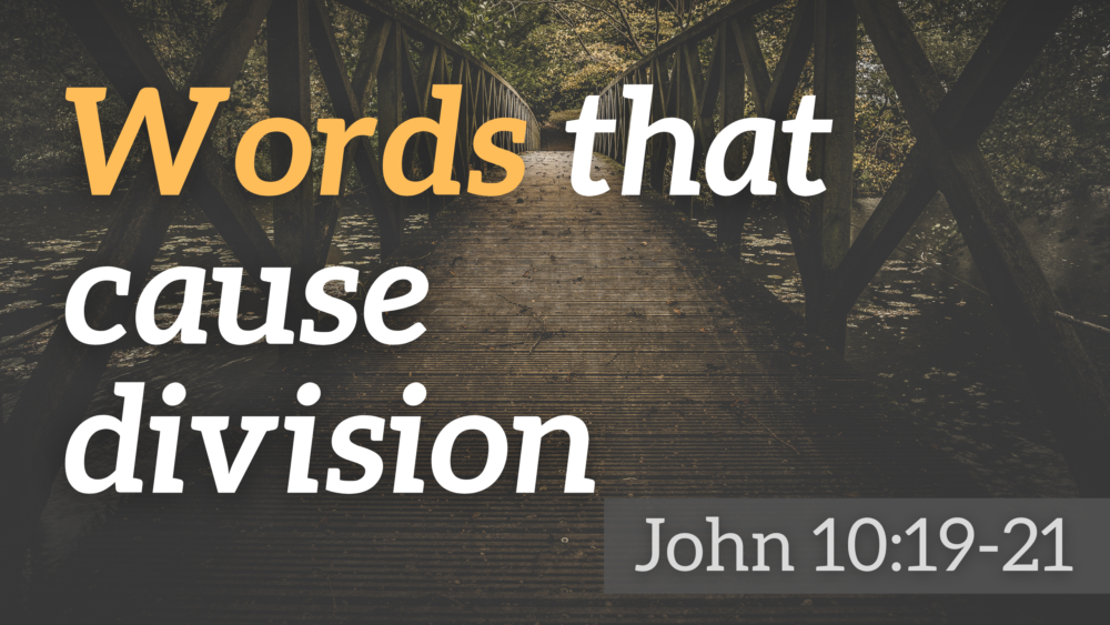 SERMON:  The Word that Divides - John 10.20-21 Image